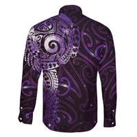 Matariki New Zealand Maori Koru Art Tattoo Family Matching Short Sleeve Bodycon Dress and Hawaiian Shirt New Year Galaxy Purple Sky Style