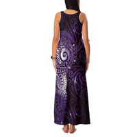 Matariki New Zealand Maori Koru Art Tattoo Family Matching Tank Maxi Dress and Hawaiian Shirt New Year Galaxy Purple Sky Style