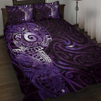 Matariki New Zealand Maori Koru Art Tattoo Quilt Bed Set New Year Galaxy Purple Sky Style