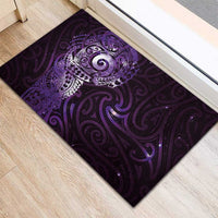 Matariki New Zealand Maori Koru Art Tattoo Rubber Doormat New Year Galaxy Purple Sky Style