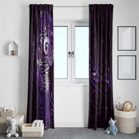 Matariki New Zealand Maori Koru Art Tattoo Window Curtain New Year Galaxy Purple Sky Style
