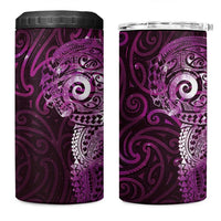 Matariki New Zealand Maori Koru Art Tattoo 4 in 1 Can Cooler Tumbler New Year Galaxy Pink Sky Style