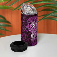 Matariki New Zealand Maori Koru Art Tattoo 4 in 1 Can Cooler Tumbler New Year Galaxy Pink Sky Style
