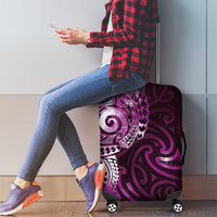 Matariki New Zealand Maori Koru Art Tattoo Luggage Cover New Year Galaxy Pink Sky Style