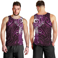 Matariki New Zealand Maori Koru Art Tattoo Men Tank Top New Year Galaxy Pink Sky Style