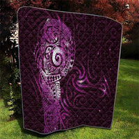 Matariki New Zealand Maori Koru Art Tattoo Quilt New Year Galaxy Pink Sky Style
