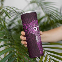 Matariki New Zealand Maori Koru Art Tattoo Skinny Tumbler New Year Galaxy Pink Sky Style