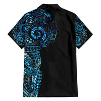 New Zealand Maori Koru Art Traditional Tattoo Family Matching Puletasi and Hawaiian Shirt Paua Shell