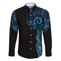 New Zealand Maori Koru Art Traditional Tattoo Family Matching Tank Maxi Dress and Hawaiian Shirt Paua Shell