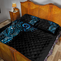New Zealand Maori Koru Art Traditional Tattoo Quilt Bed Set Paua Shell