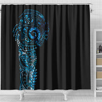 New Zealand Maori Koru Art Traditional Tattoo Shower Curtain Paua Shell LT03 - Polynesian Pride