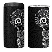 New Zealand Maori Koru Art Traditional Tattoo 4 in 1 Can Cooler Tumbler Simple Style
