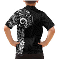 New Zealand Maori Koru Art Traditional Tattoo Family Matching Mermaid Dress and Hawaiian Shirt Simple Style