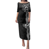 New Zealand Maori Koru Art Traditional Tattoo Family Matching Puletasi and Hawaiian Shirt Simple Style