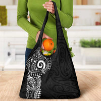 New Zealand Maori Koru Art Traditional Tattoo Grocery Bag Simple Style