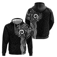 New Zealand Maori Koru Art Traditional Tattoo Hoodie Simple Style