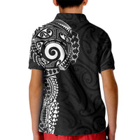 New Zealand Maori Koru Art Traditional Tattoo Kid Polo Shirt Simple Style