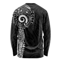 New Zealand Maori Koru Art Traditional Tattoo Long Sleeve Shirt Simple Style