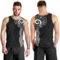 New Zealand Maori Koru Art Traditional Tattoo Men Tank Top Simple Style