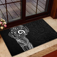 New Zealand Maori Koru Art Traditional Tattoo Rubber Doormat Simple Style