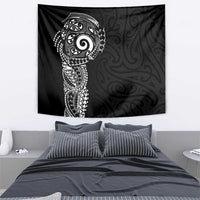 New Zealand Maori Koru Art Traditional Tattoo Tapestry Simple Style