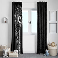 New Zealand Maori Koru Art Traditional Tattoo Window Curtain Simple Style