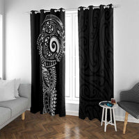 New Zealand Maori Koru Art Traditional Tattoo Window Curtain Simple Style
