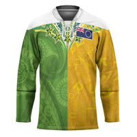 Cook Islands Language Week Hockey Jersey Tatau Pattern and Rarotongan Alphabet - Polynesian Pride
