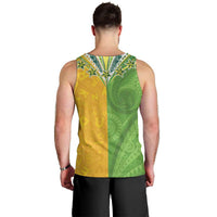 Cook Islands Language Week Men Tank Top Tatau Pattern and Rarotongan Alphabet - Polynesian Pride