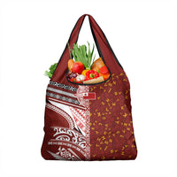 Tonga Language Week Grocery Bag Ngatu Pattern and Tongan Alphabet - Polynesian Pride