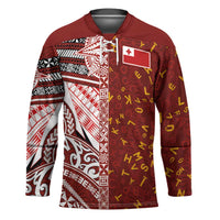 Tonga Language Week Hockey Jersey Ngatu Pattern and Tongan Alphabet - Polynesian Pride