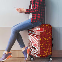 Tonga Language Week Luggage Cover Ngatu Pattern and Tongan Alphabet - Polynesian Pride