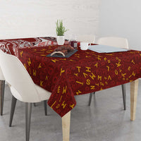 Tonga Language Week Tablecloth Ngatu Pattern and Tongan Alphabet - Polynesian Pride