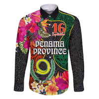 Personalised Penama Day Family Matching Long Sleeve Bodycon Dress and Hawaiian Shirt Proud To Be A Ni-Van Beauty Pacific Flower LT03 - Polynesian Pride