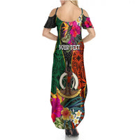 Personalised Penama Day Summer Maxi Dress Proud To Be A Ni-Van Beauty Pacific Flower LT03 - Polynesian Pride