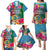 Sanma Day Family Matching Puletasi Dress and Hawaiian Shirt Proud To Be A Ni-Van Beauty Pacific Flower LT03 Blue - Polynesian Pride