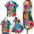Sanma Day Family Matching Summer Maxi Dress and Hawaiian Shirt Proud To Be A Ni-Van Beauty Pacific Flower LT03 Blue - Polynesian Pride