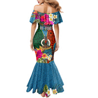 Sanma Day Mermaid Dress Proud To Be A Ni-Van Beauty Pacific Flower LT03 - Polynesian Pride