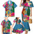 Personalised Sanma Day Family Matching Mermaid Dress and Hawaiian Shirt Proud To Be A Ni-Van Beauty Pacific Flower LT03 Blue - Polynesian Pride