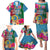 Personalised Sanma Day Family Matching Puletasi Dress and Hawaiian Shirt Proud To Be A Ni-Van Beauty Pacific Flower LT03 Blue - Polynesian Pride