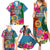 Personalised Sanma Day Family Matching Summer Maxi Dress and Hawaiian Shirt Proud To Be A Ni-Van Beauty Pacific Flower LT03 Blue - Polynesian Pride