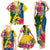 Malampa Day Family Matching Tank Maxi Dress and Hawaiian Shirt Proud To Be A Ni-Van Beauty Pacific Flower LT03 Yellow - Polynesian Pride