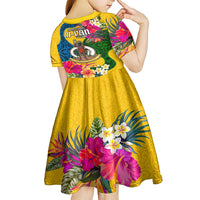 Malampa Day Kid Short Sleeve Dress Proud To Be A Ni-Van Beauty Pacific Flower LT03 - Polynesian Pride