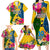 Personalised Malampa Day Family Matching Long Sleeve Bodycon Dress and Hawaiian Shirt Proud To Be A Ni-Van Beauty Pacific Flower LT03 Yellow - Polynesian Pride