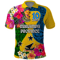 Personalised Malampa Day Polo Shirt Proud To Be A Ni-Van Beauty Pacific Flower LT03 Yellow - Polynesian Pride