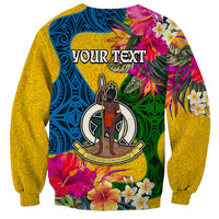 Personalised Malampa Day Sweatshirt Proud To Be A Ni-Van Beauty Pacific Flower LT03 - Polynesian Pride