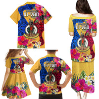 Torba Day Family Matching Puletasi Dress and Hawaiian Shirt Proud To Be A Ni-Van Beauty Pacific Flower LT03 - Polynesian Pride