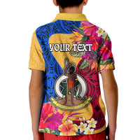 Personalised Torba Day Kid Polo Shirt Proud To Be A Ni-Van Beauty Pacific Flower LT03 - Polynesian Pride