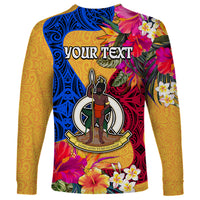 Personalised Torba Day Long Sleeve Shirt Proud To Be A Ni-Van Beauty Pacific Flower LT03 - Polynesian Pride