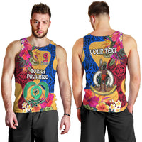Personalised Torba Day Men Tank Top Proud To Be A Ni-Van Beauty Pacific Flower LT03 - Polynesian Pride